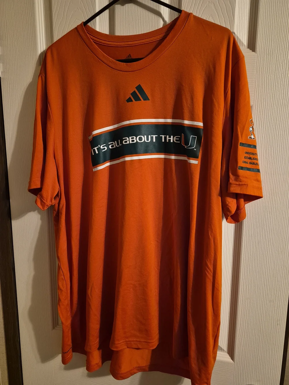 Adidas Men's 'It's All About The U' Orange Graphic Tee